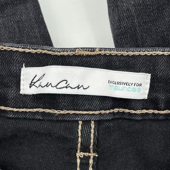 KanCan Sz 26 Muted Black Denim Joggers Jeans Pants High Rise Stretch Maurices - Picture 6 of 8